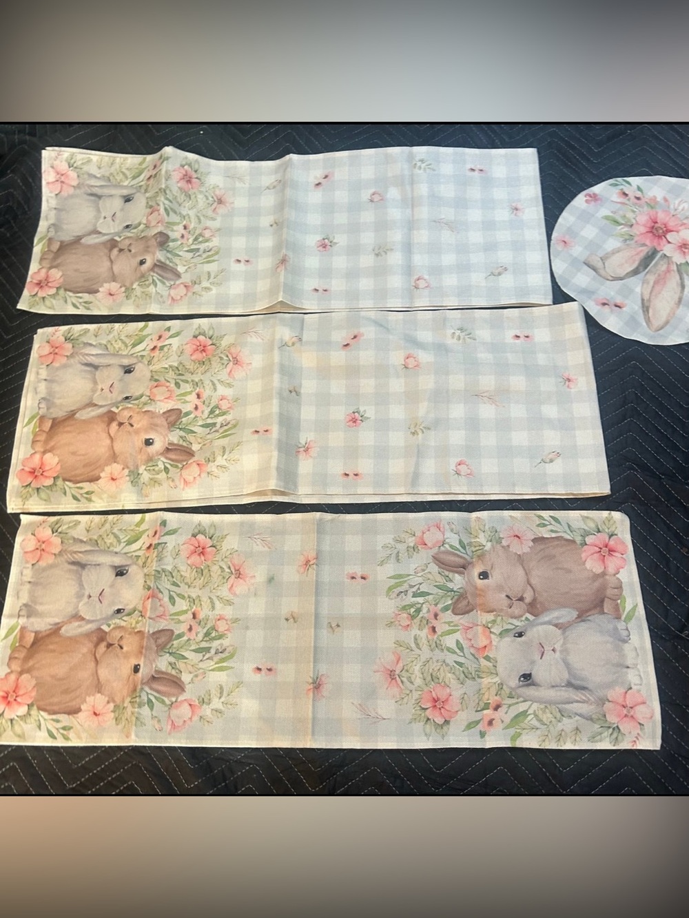 Easter table runners and one placemat